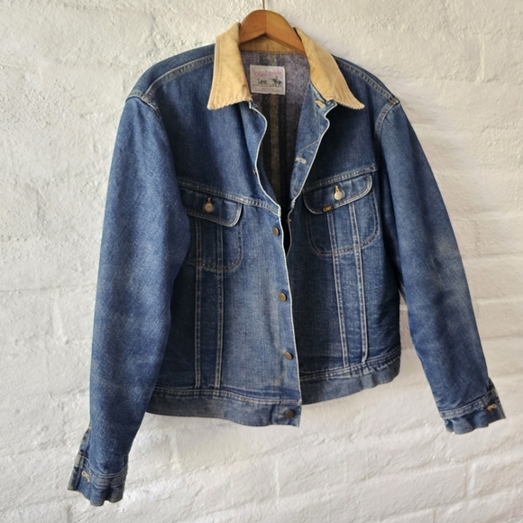 IronCharlie VTG Lee Storm Rider Denim Jacket with Blanket Lining Corduroy Collar - Picture 14 of 15